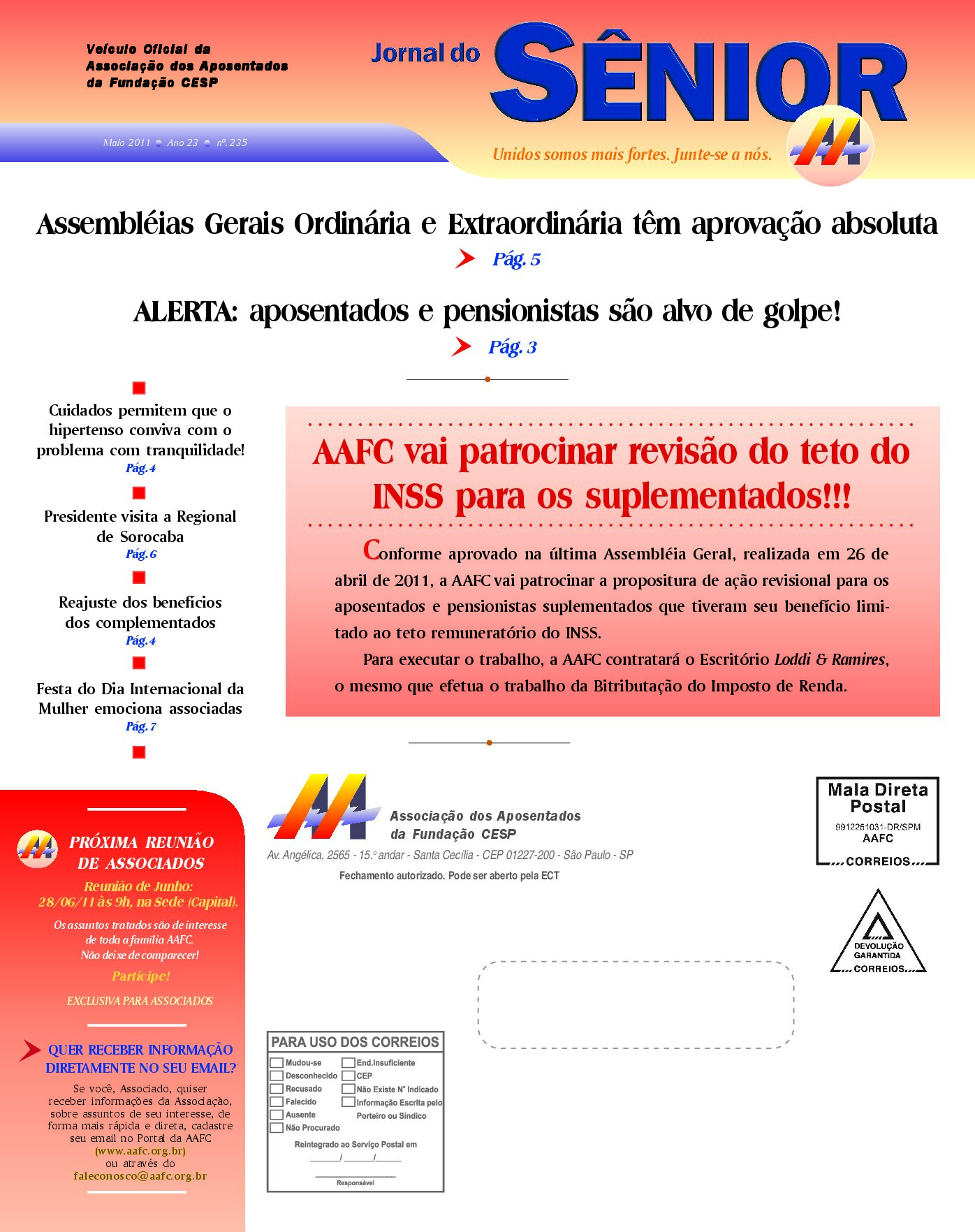 Órgão oficial da AAFC maio/2011