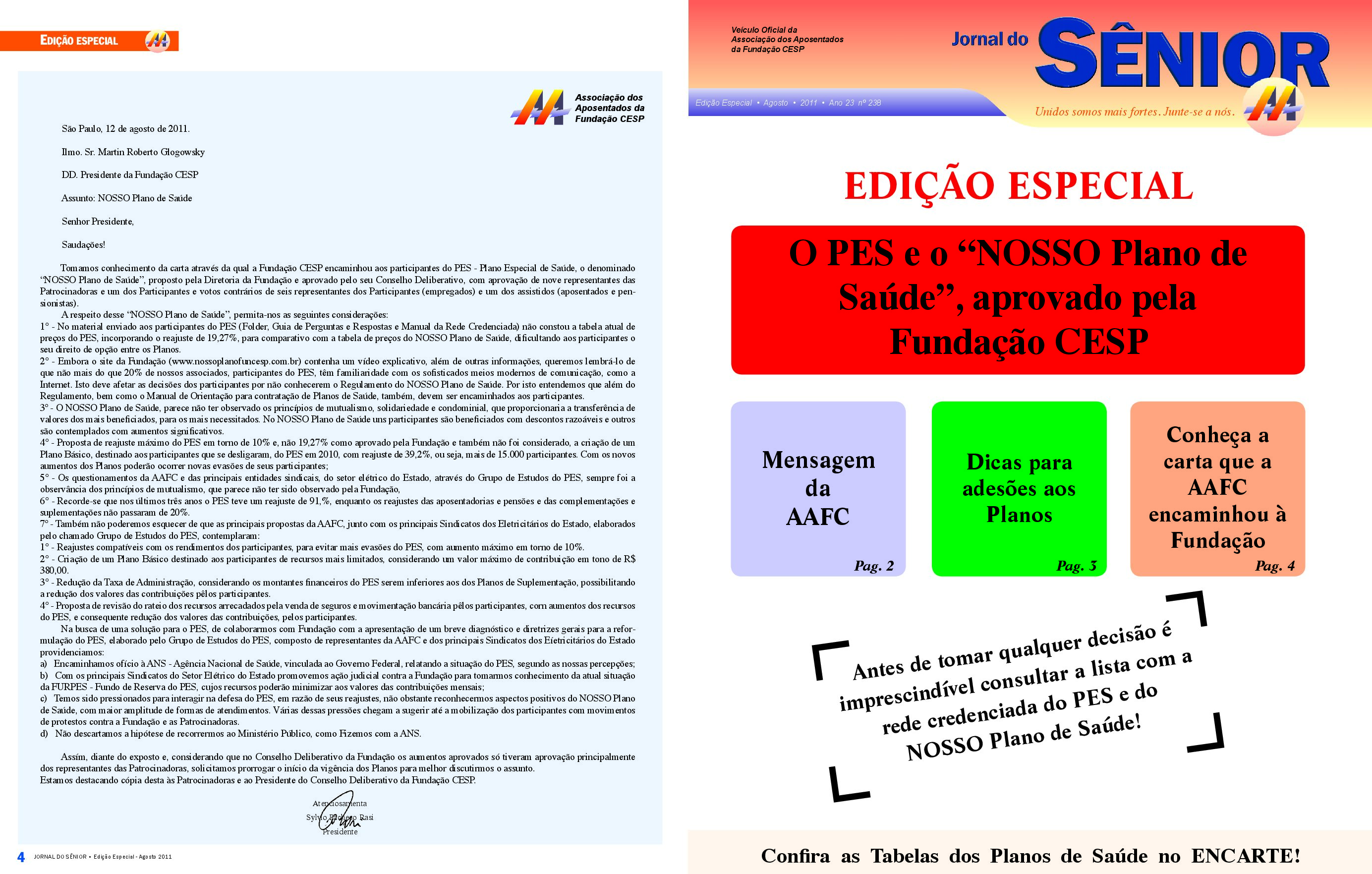 Órgão Oficial da AAFC – Edição extra Agosto/2011