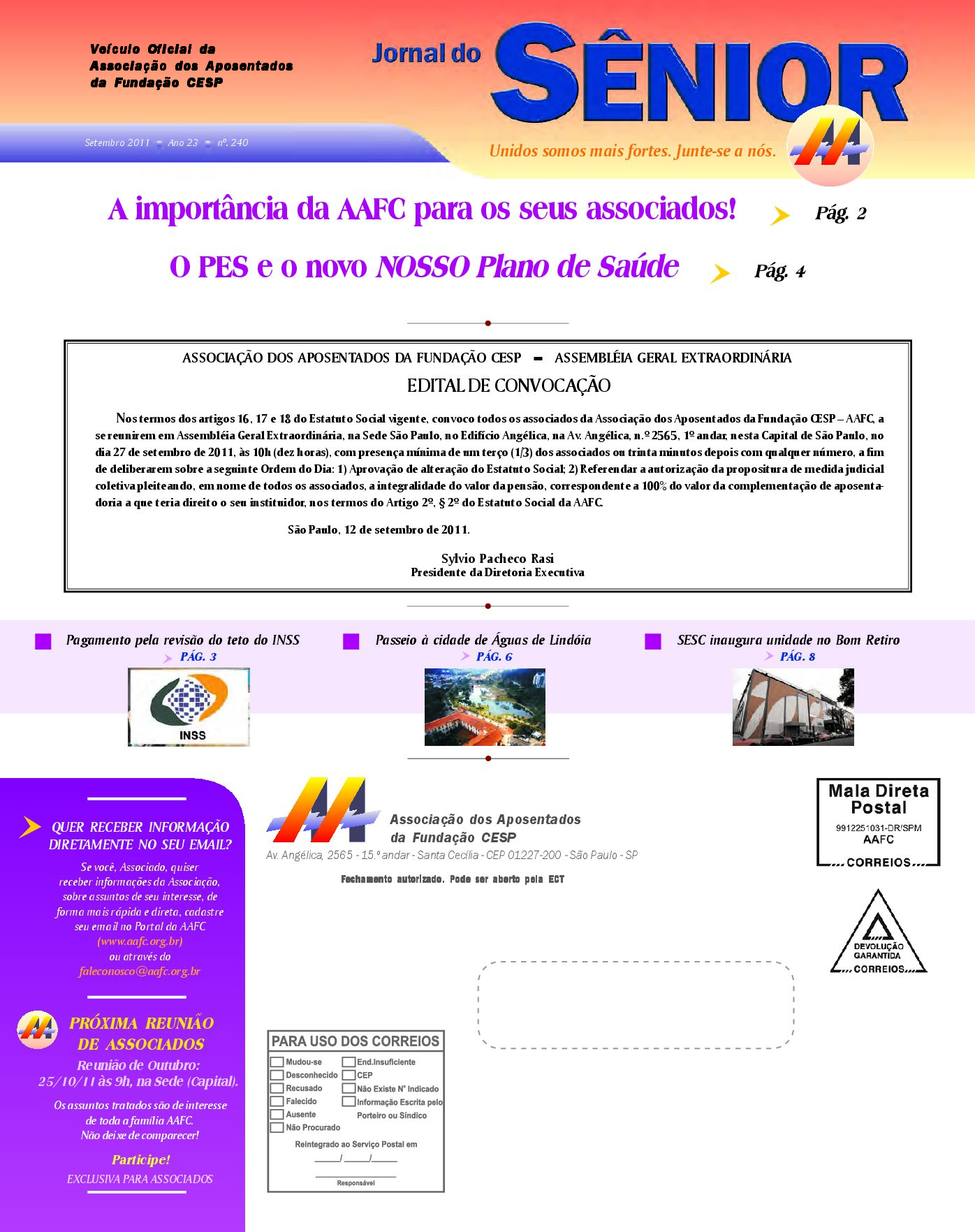 Órgão oficial da AAFC setembro/2011