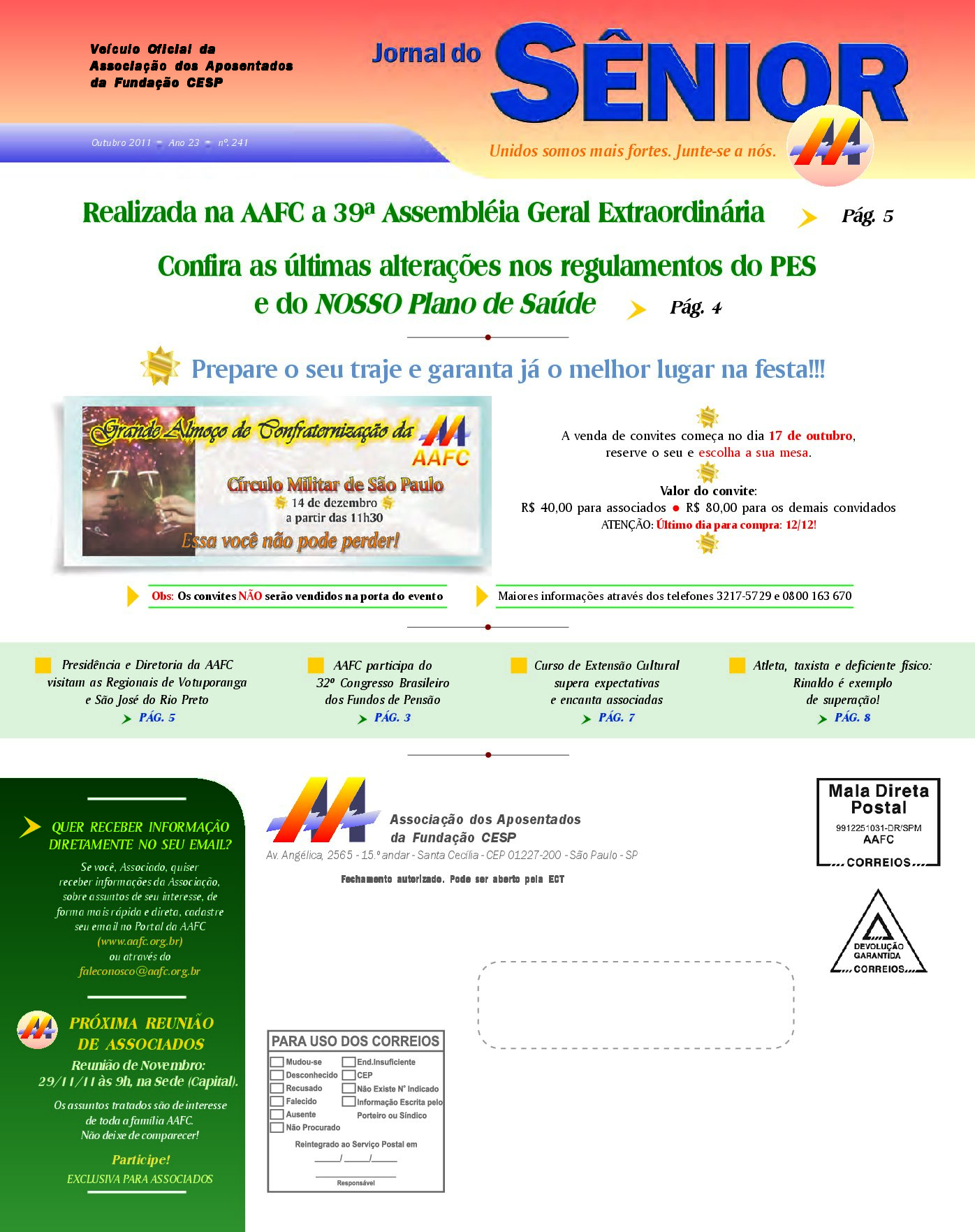 Órgão oficial da AAFC outubro/2011
