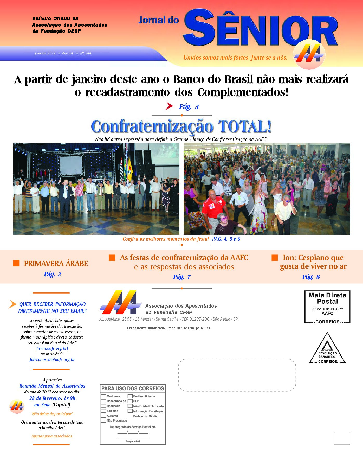Órgão oficial da AAFC janeiro/2012