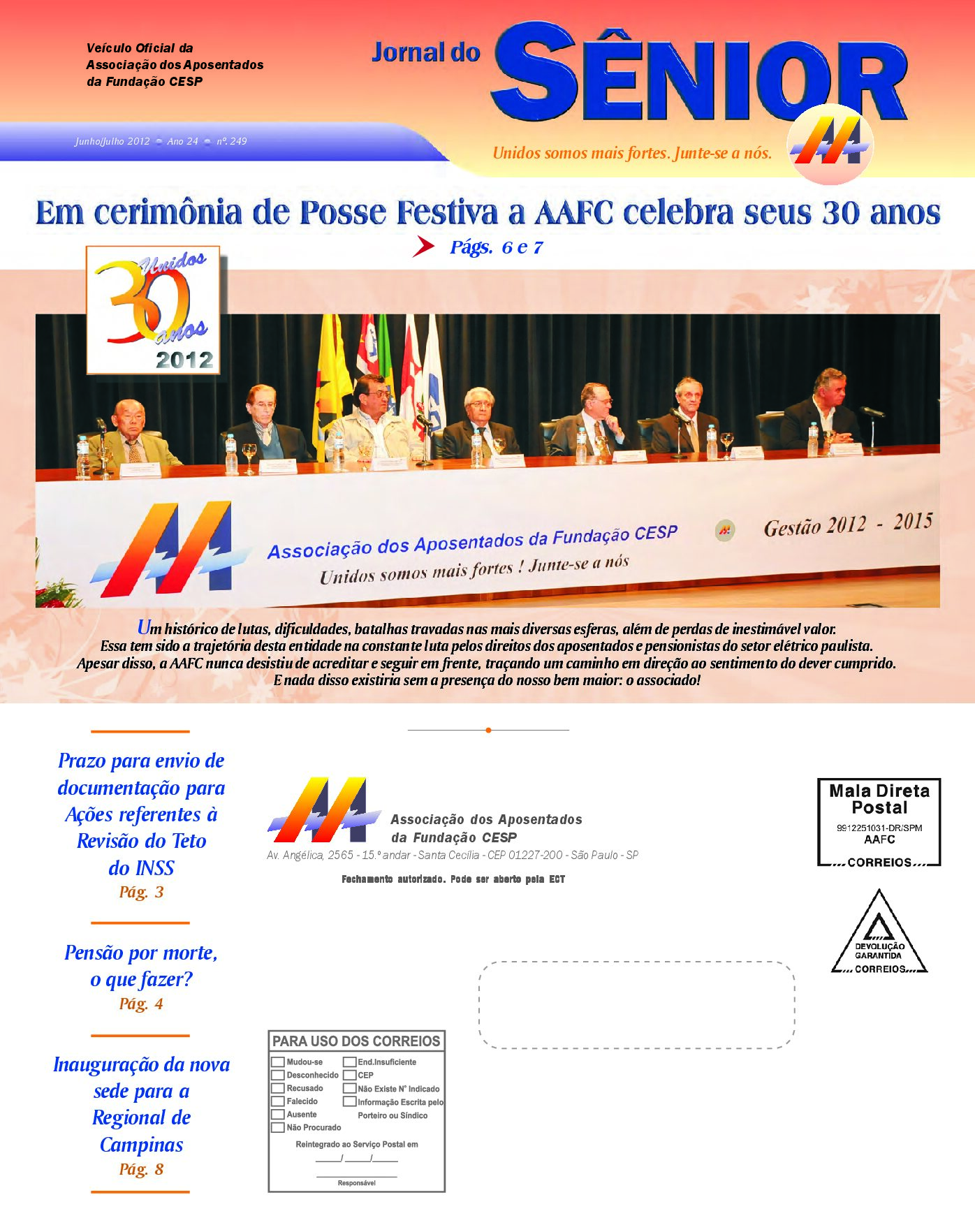 Órgão oficial da AAFC junho/julho 2012