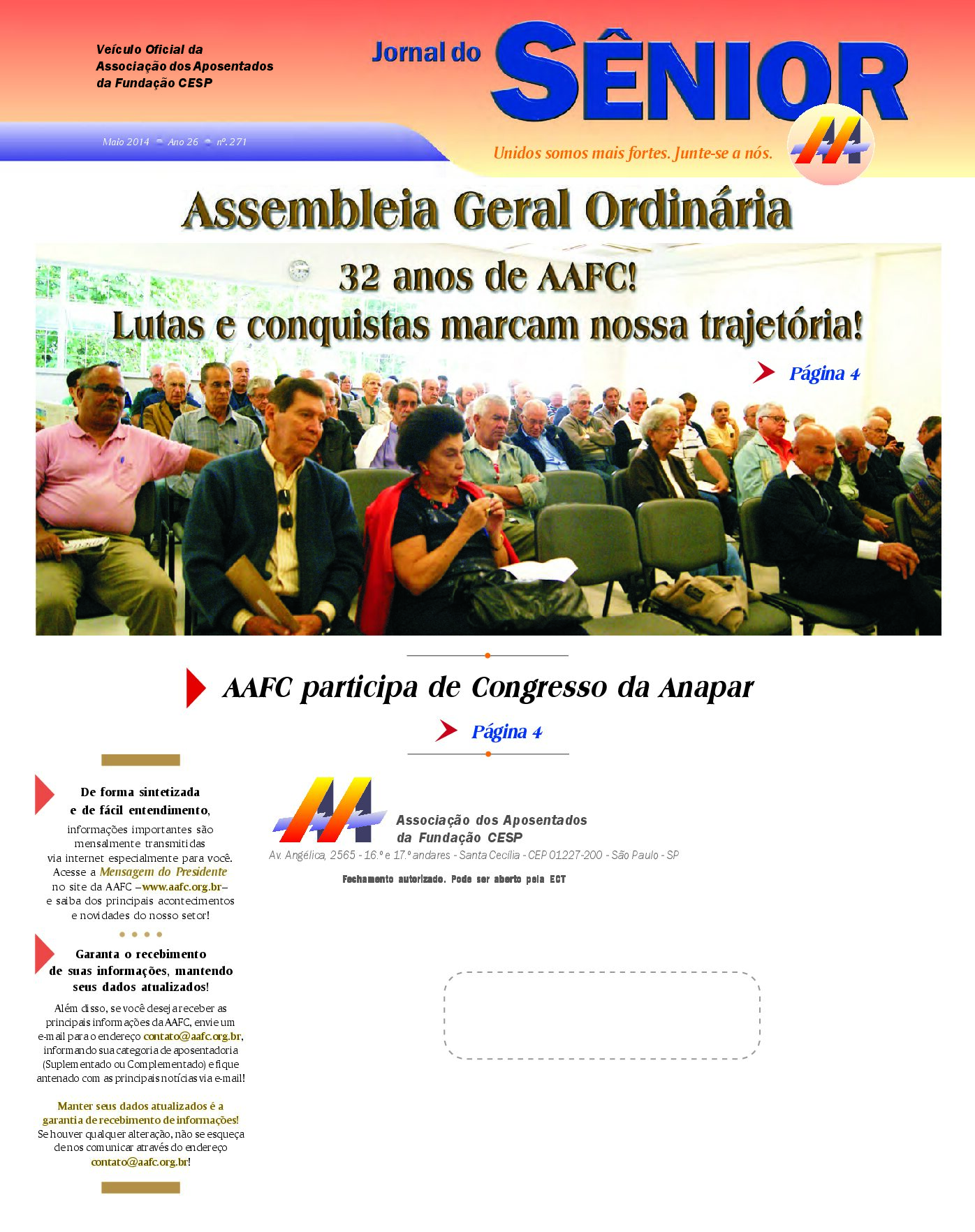 Órgão oficial da AAFC maio/2014