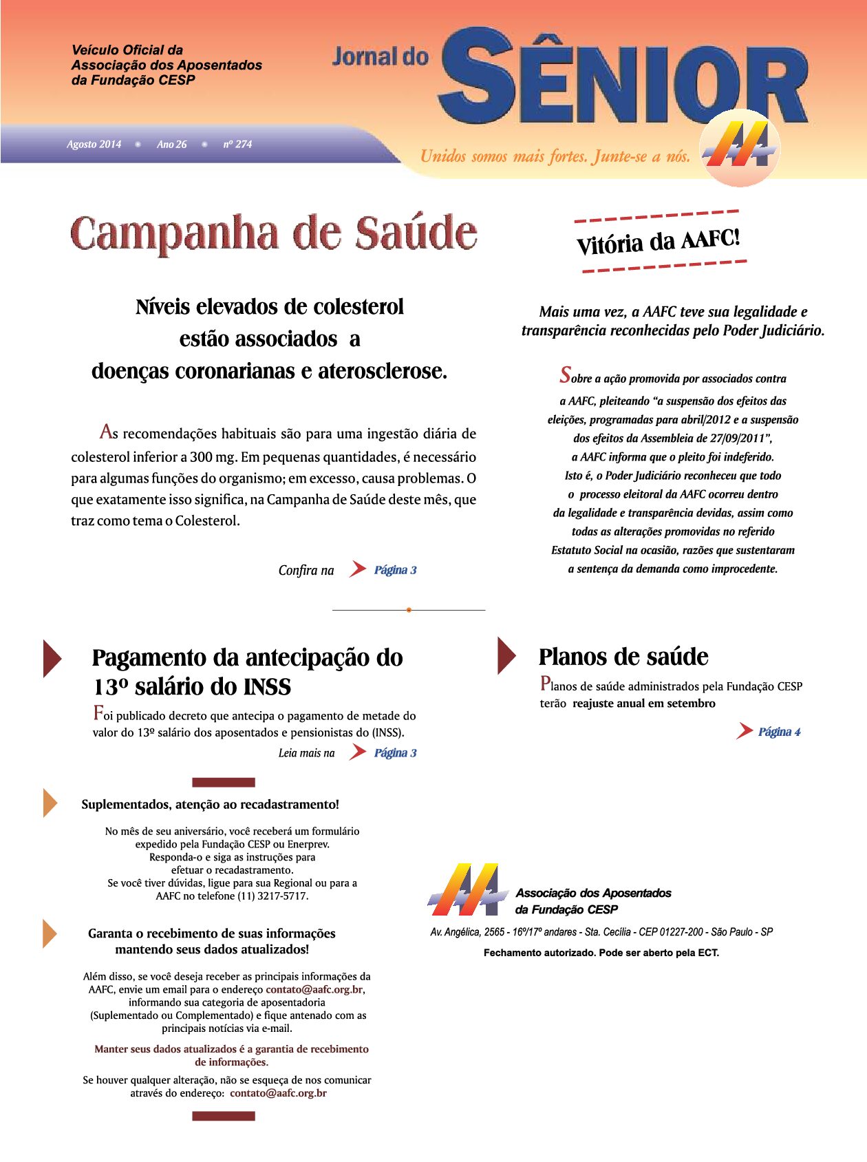 Órgão oficial da AAFC agosto/2014
