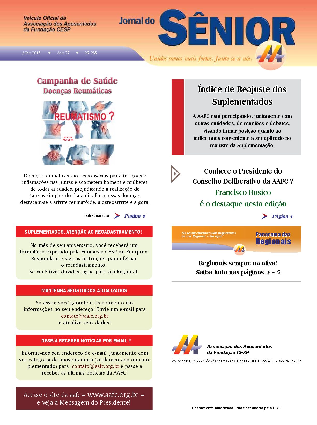 Órgão oficial da AAFC julho/2015