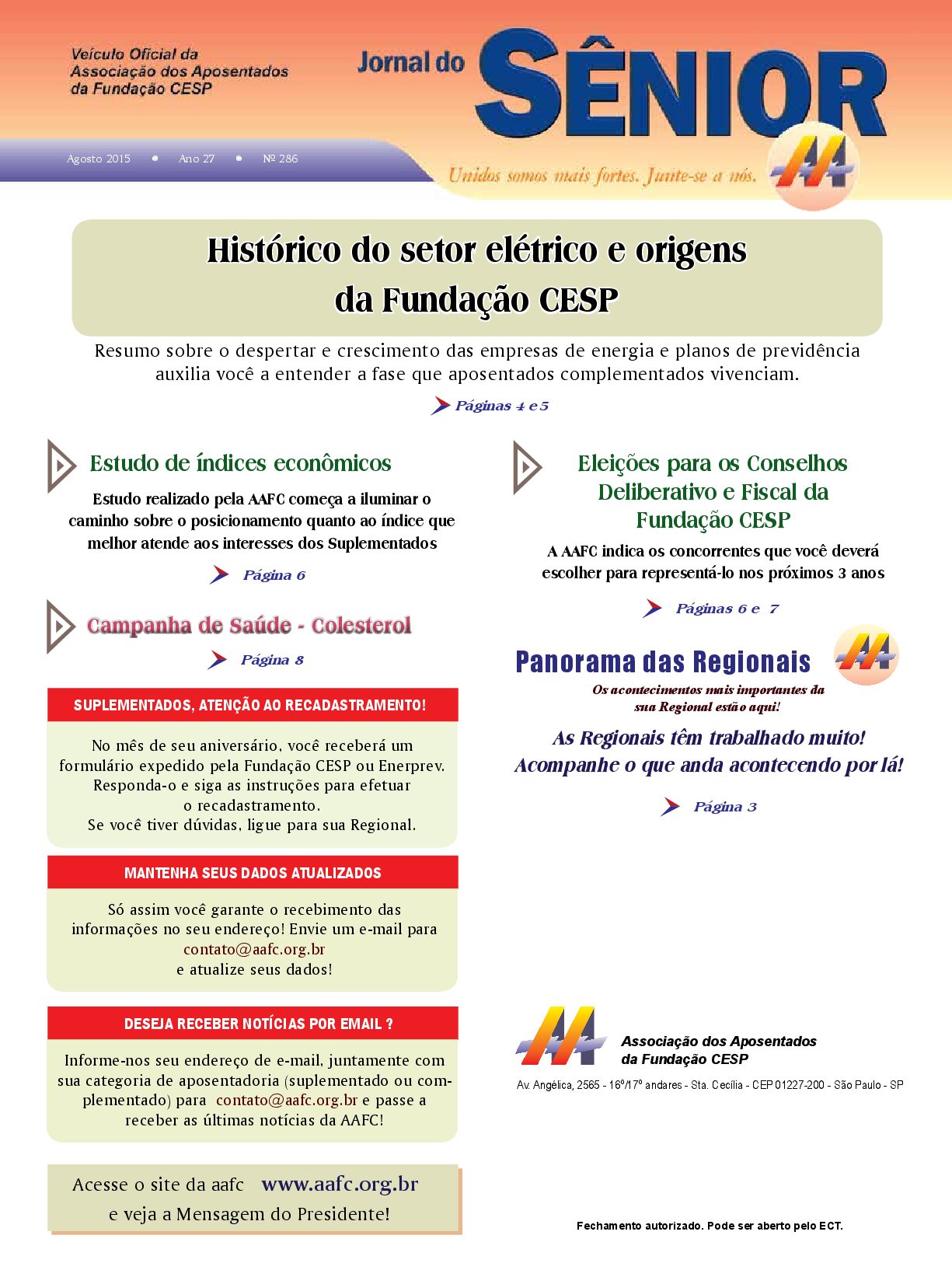 Órgão oficial da AAFC agosto/2015