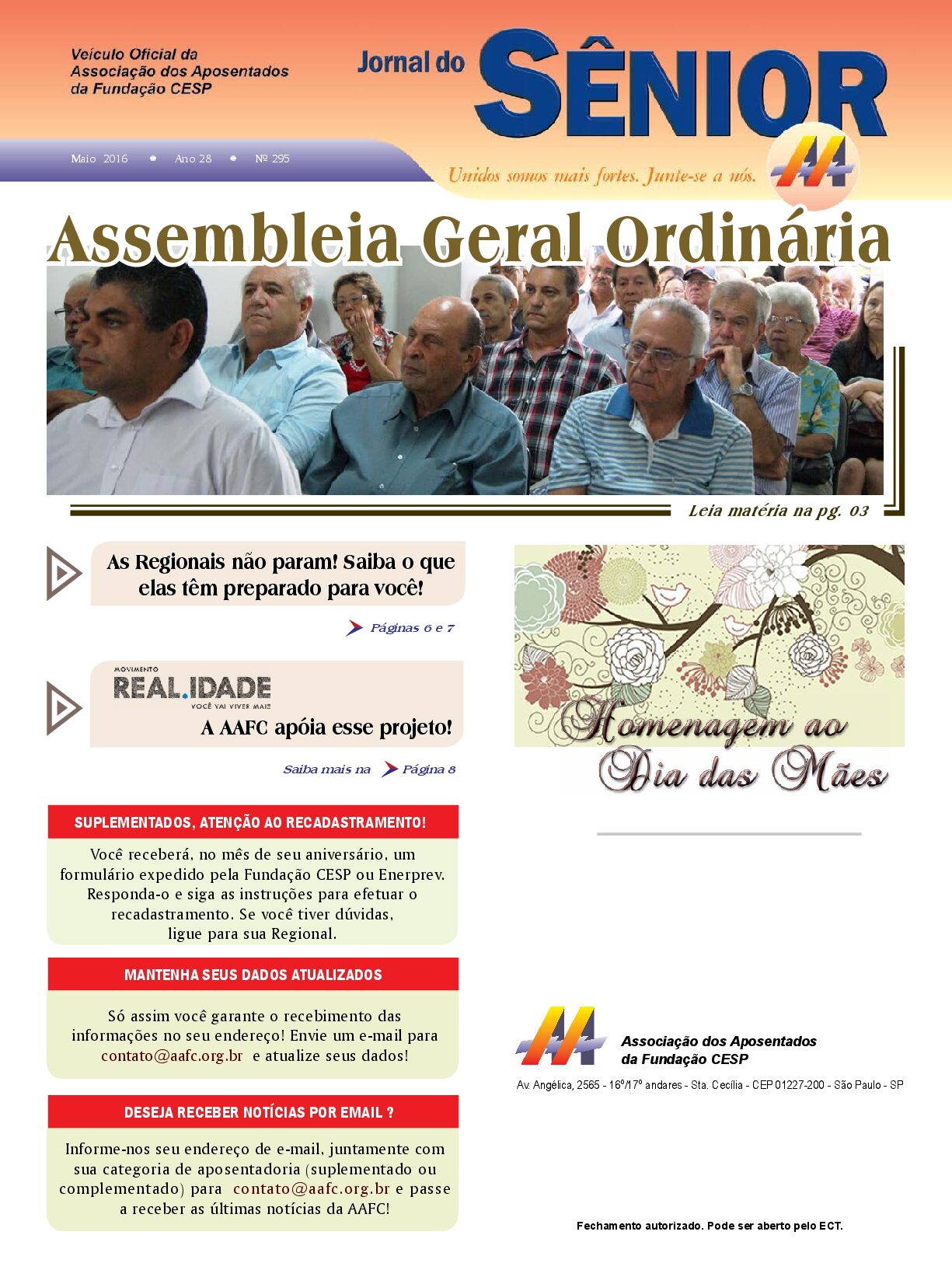 Órgão oficial da AAFC maio/2016