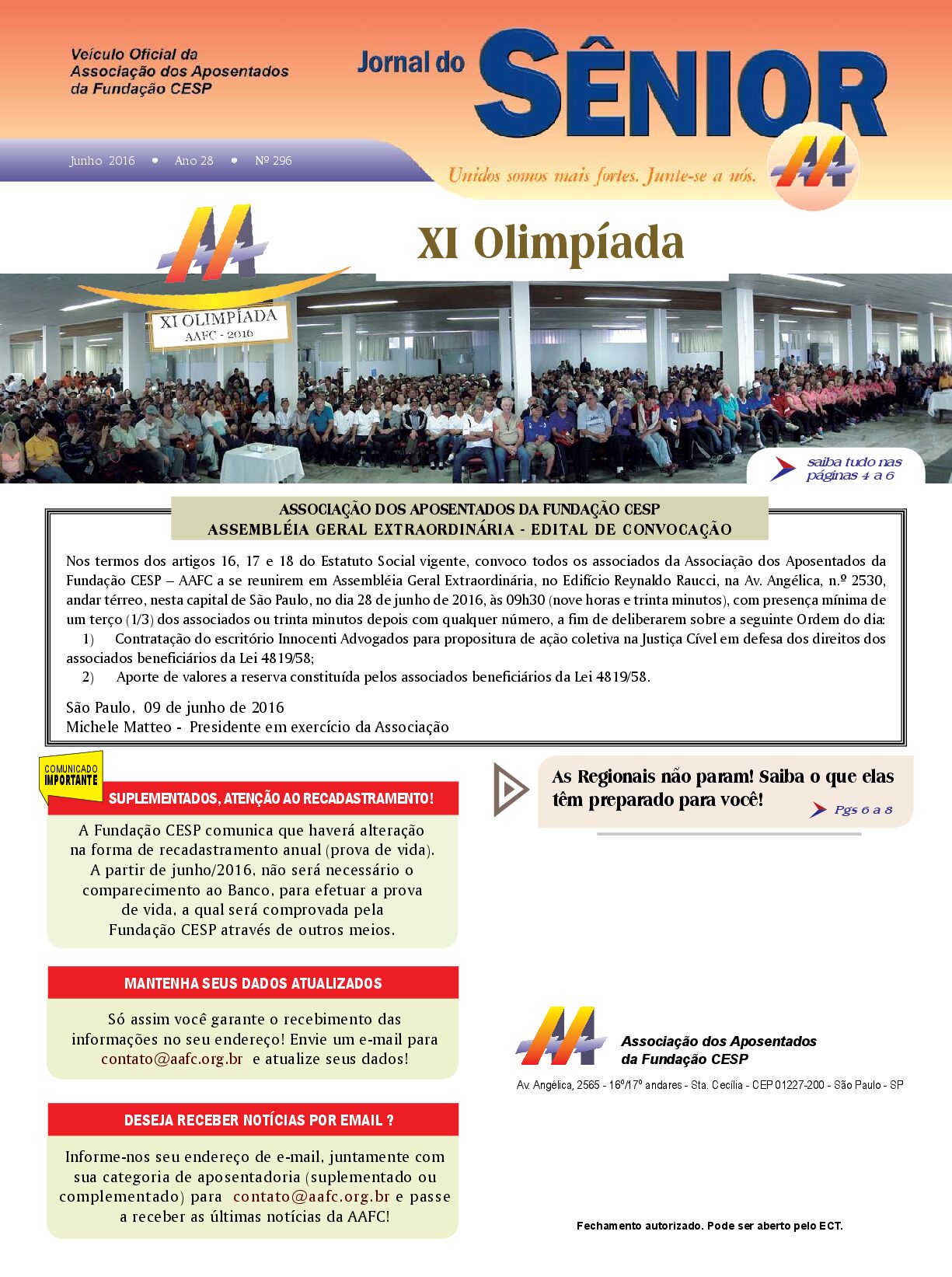 Órgão oficial da AAFC junho/2016