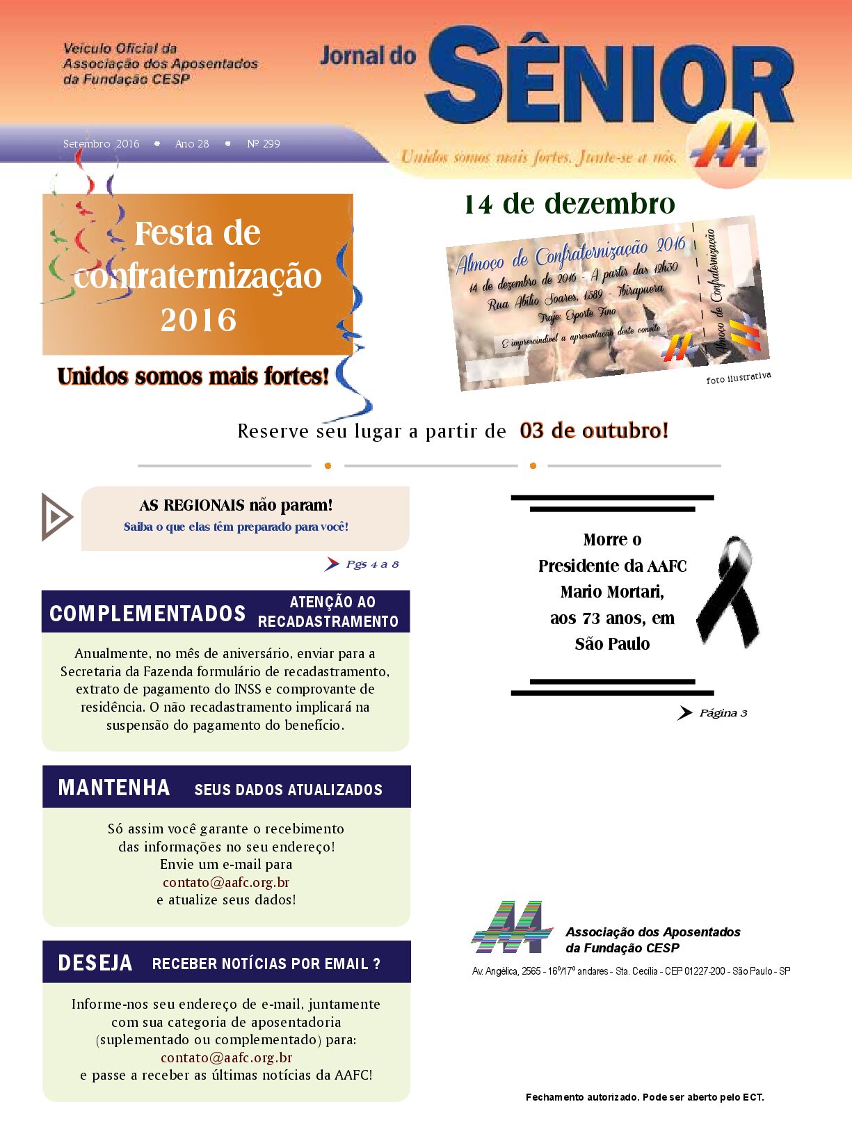 Órgão oficial da AAFC setembro/2016