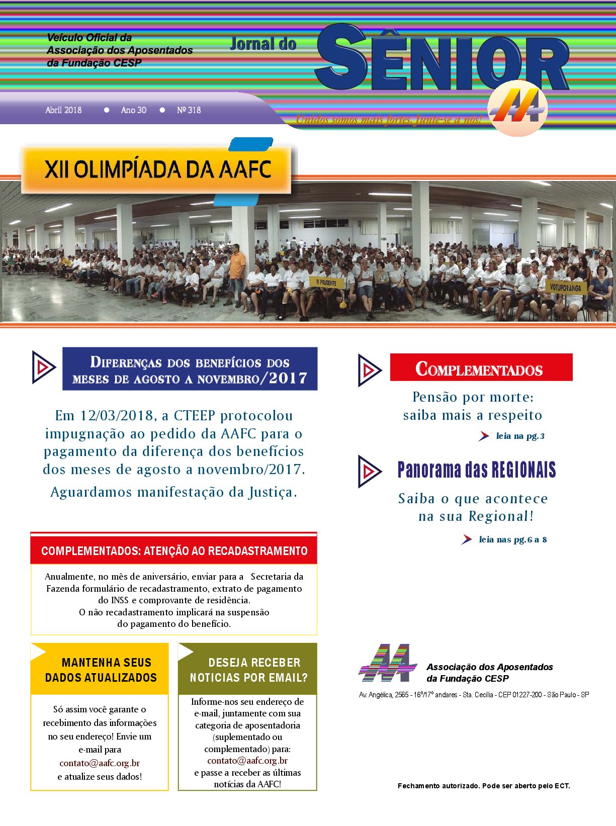 Órgão oficial da AAFC abril/2018