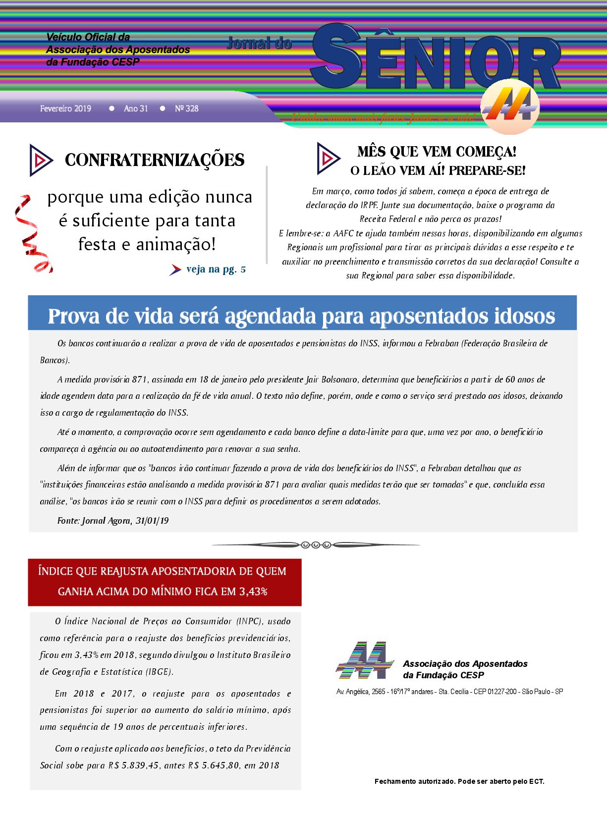Órgão oficial da AAFC fevereiro/2019
