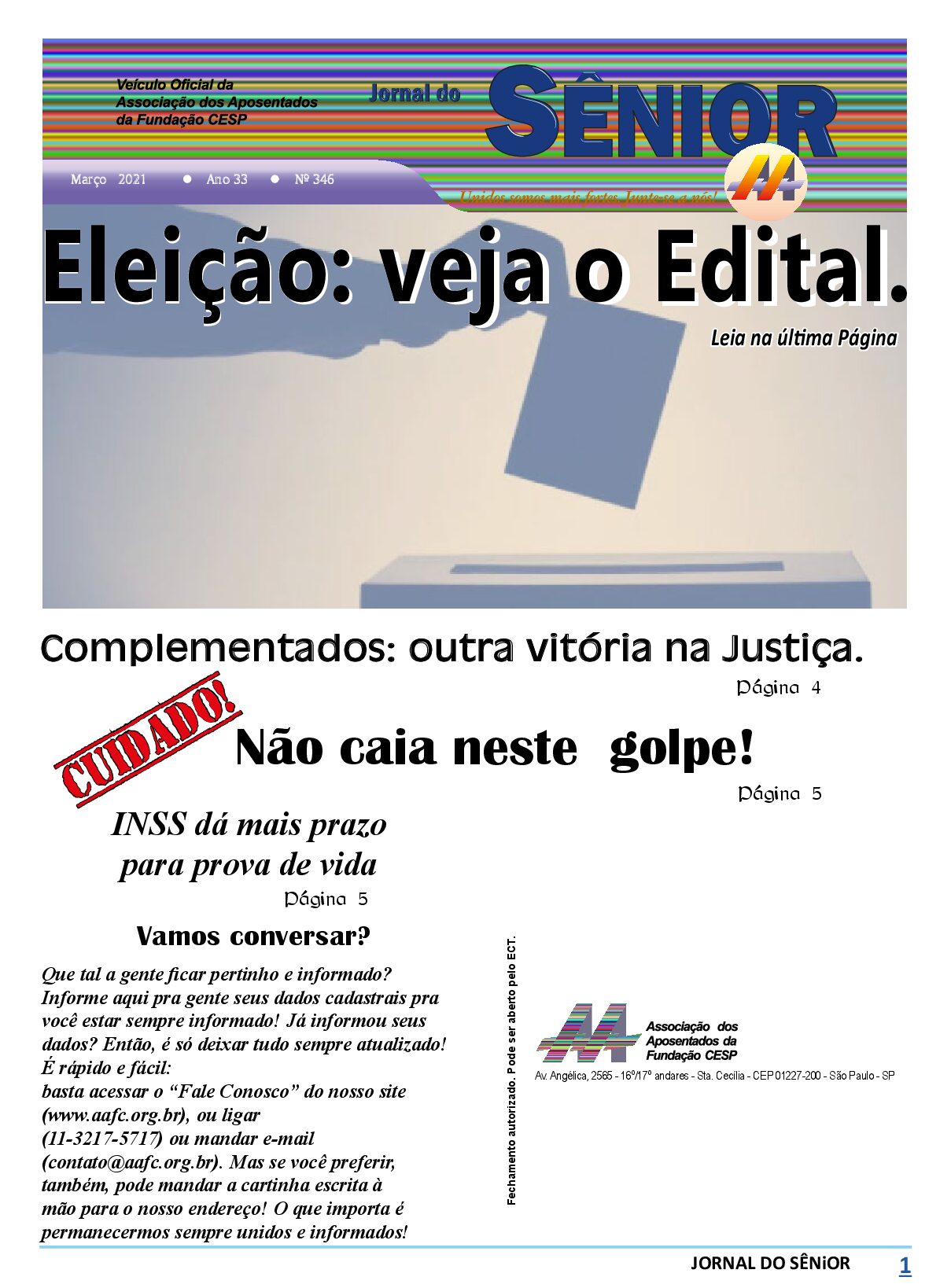 Órgão oficial da AAFC março/21