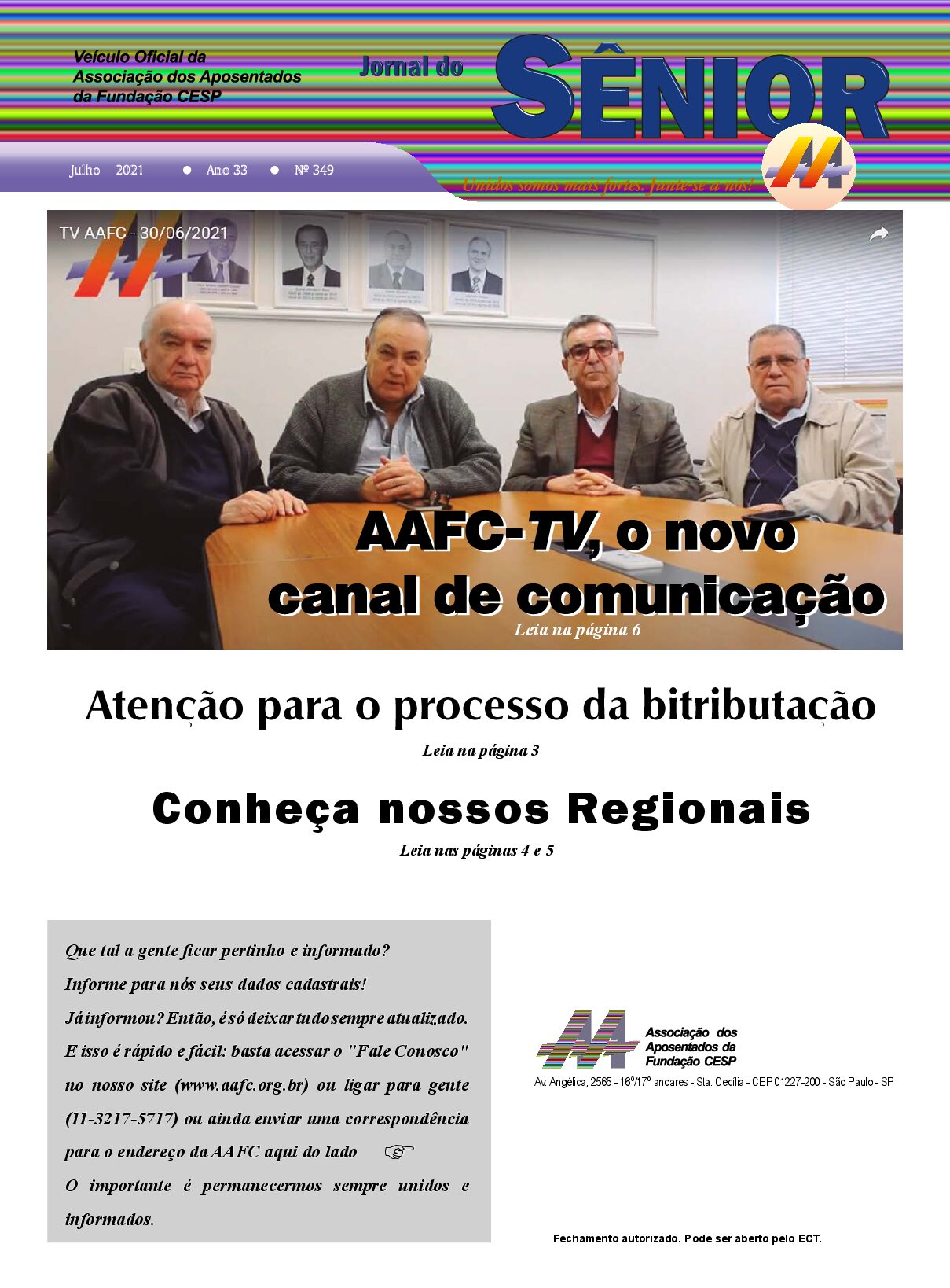 Órgão oficial da AAFC julho/21