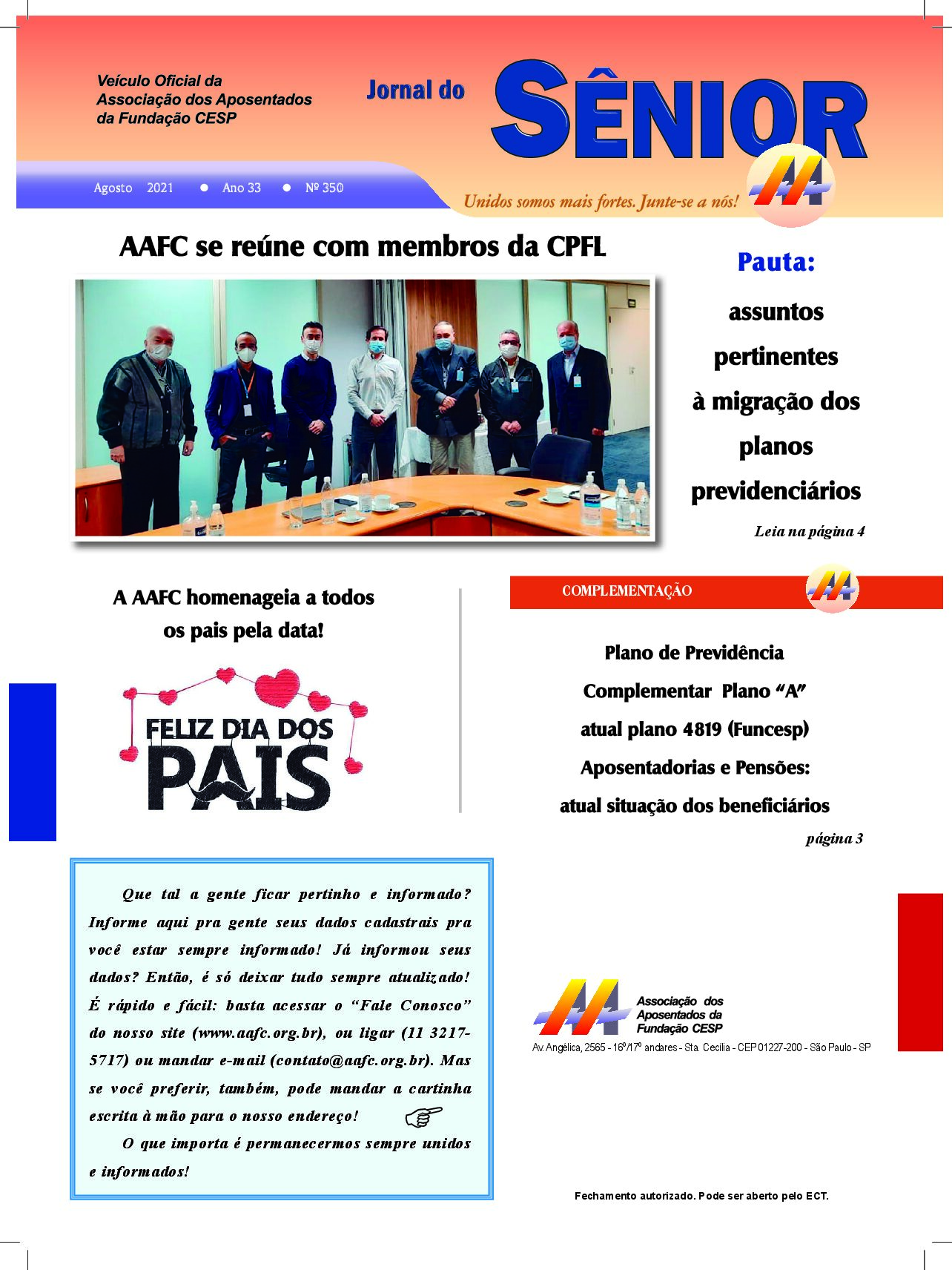 Órgão oficial da AAFC agosto/21