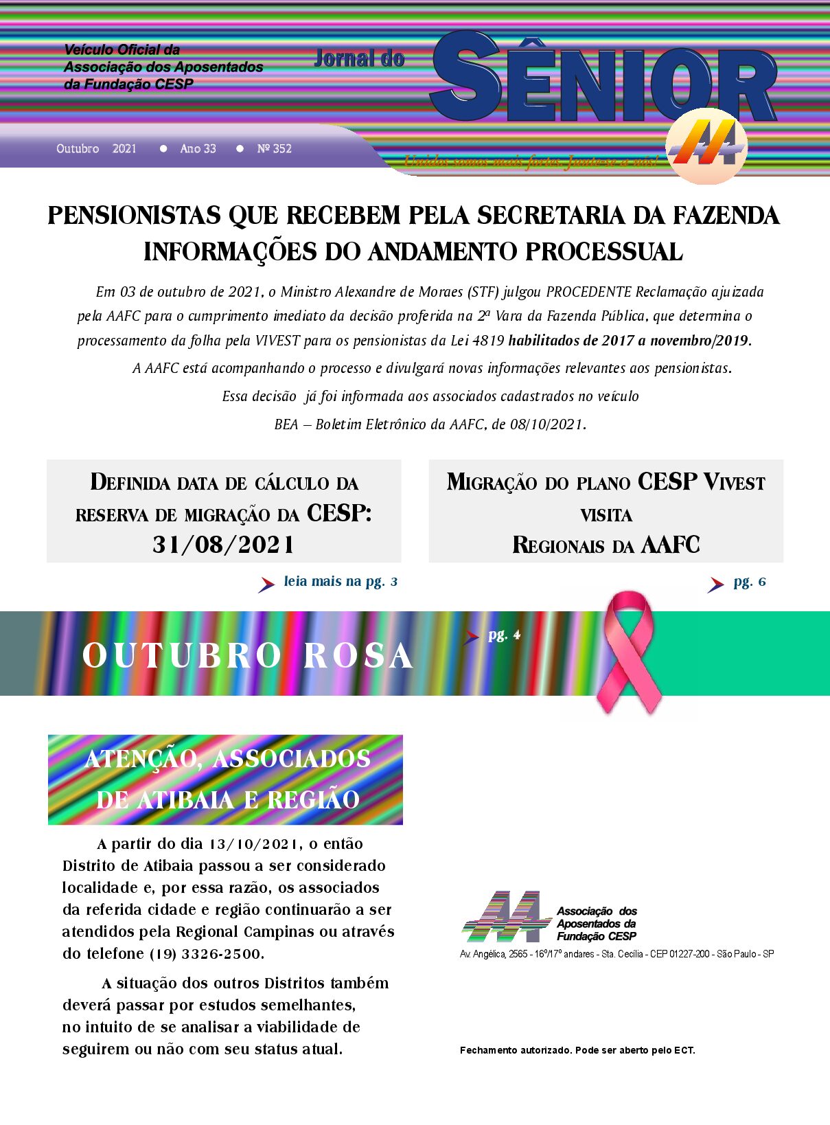Órgão oficial da AAFC outubro/21