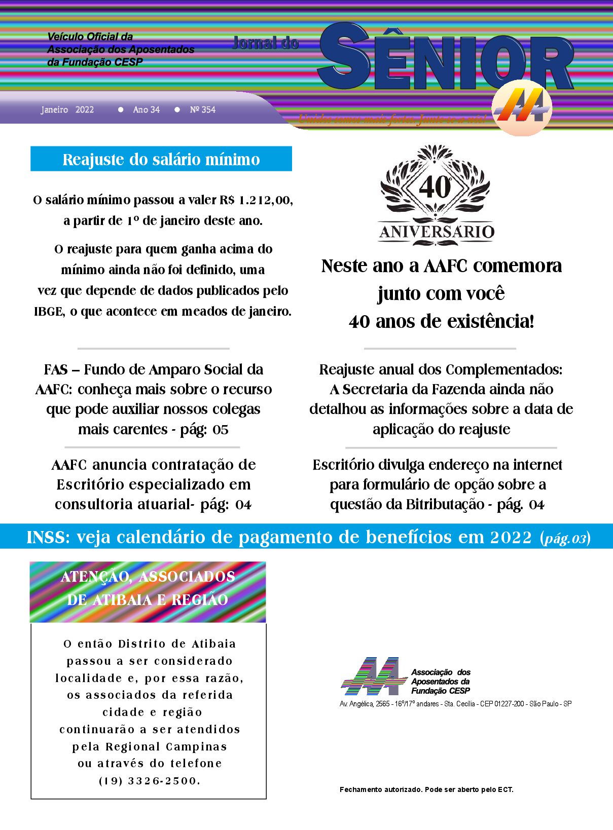 Órgão oficial da AAFC jan/22