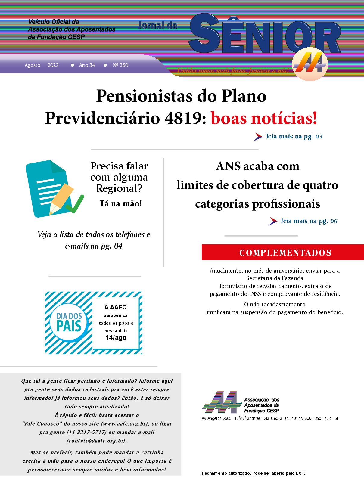 Órgão oficial da AAFC agosto 22