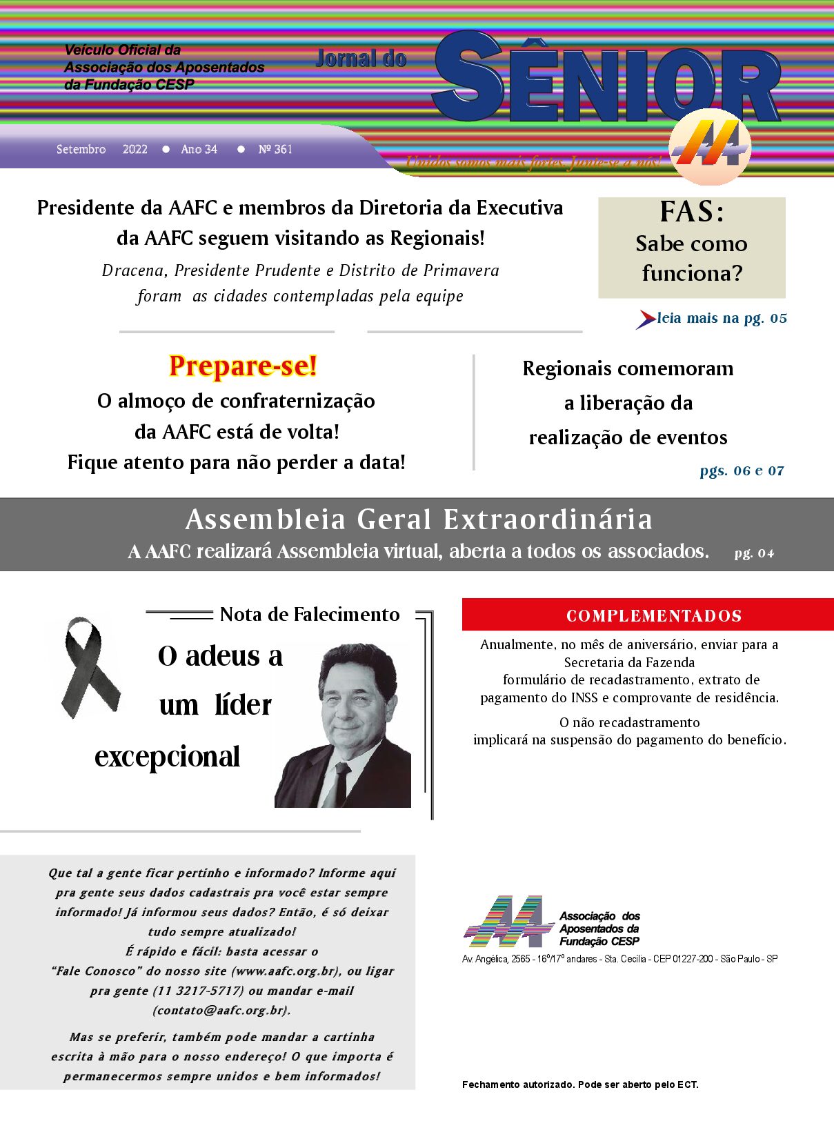 Órgão oficial da AAFC setembro 22