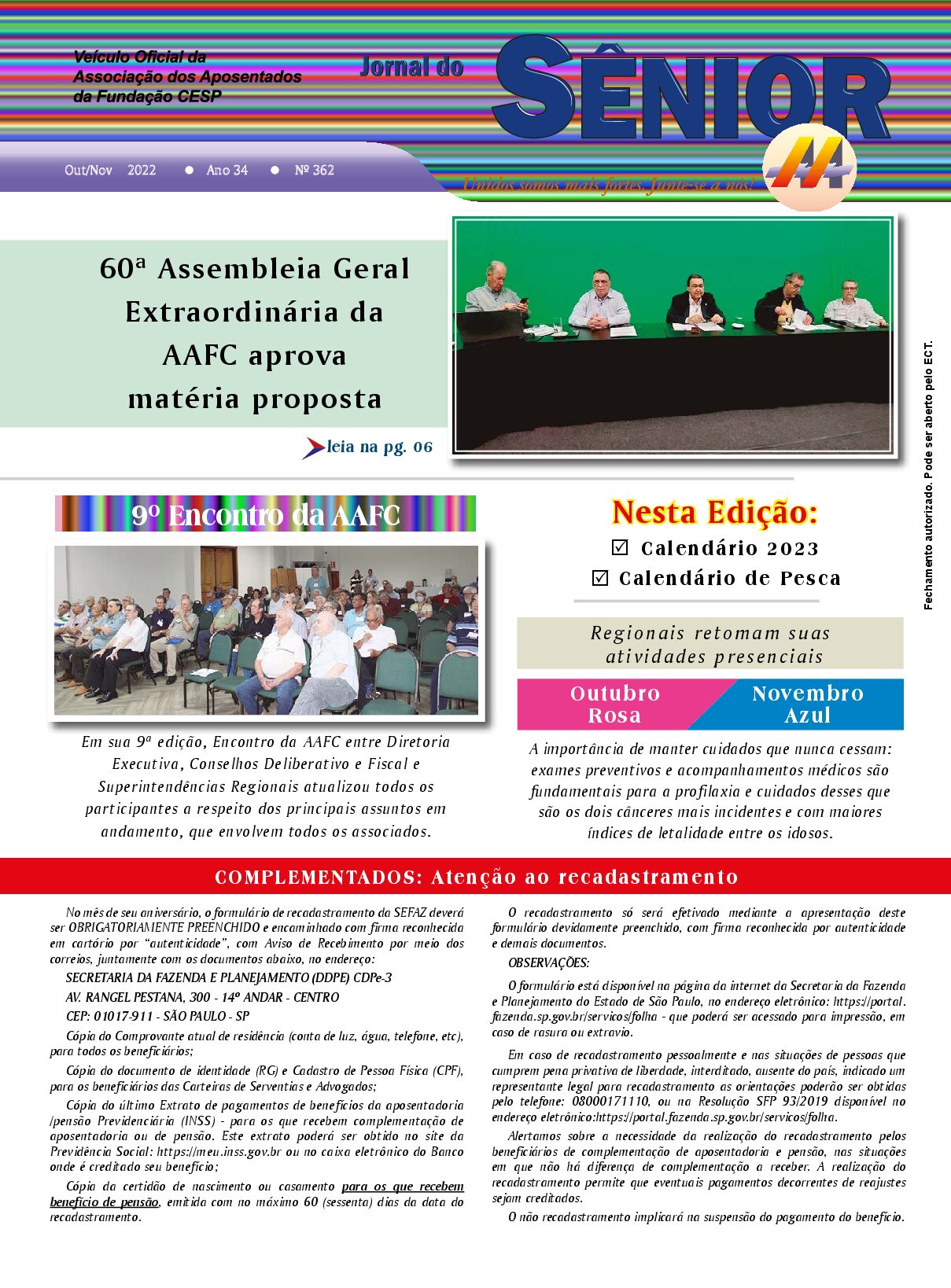 Órgão oficial da AAFC outubro/novembro 22