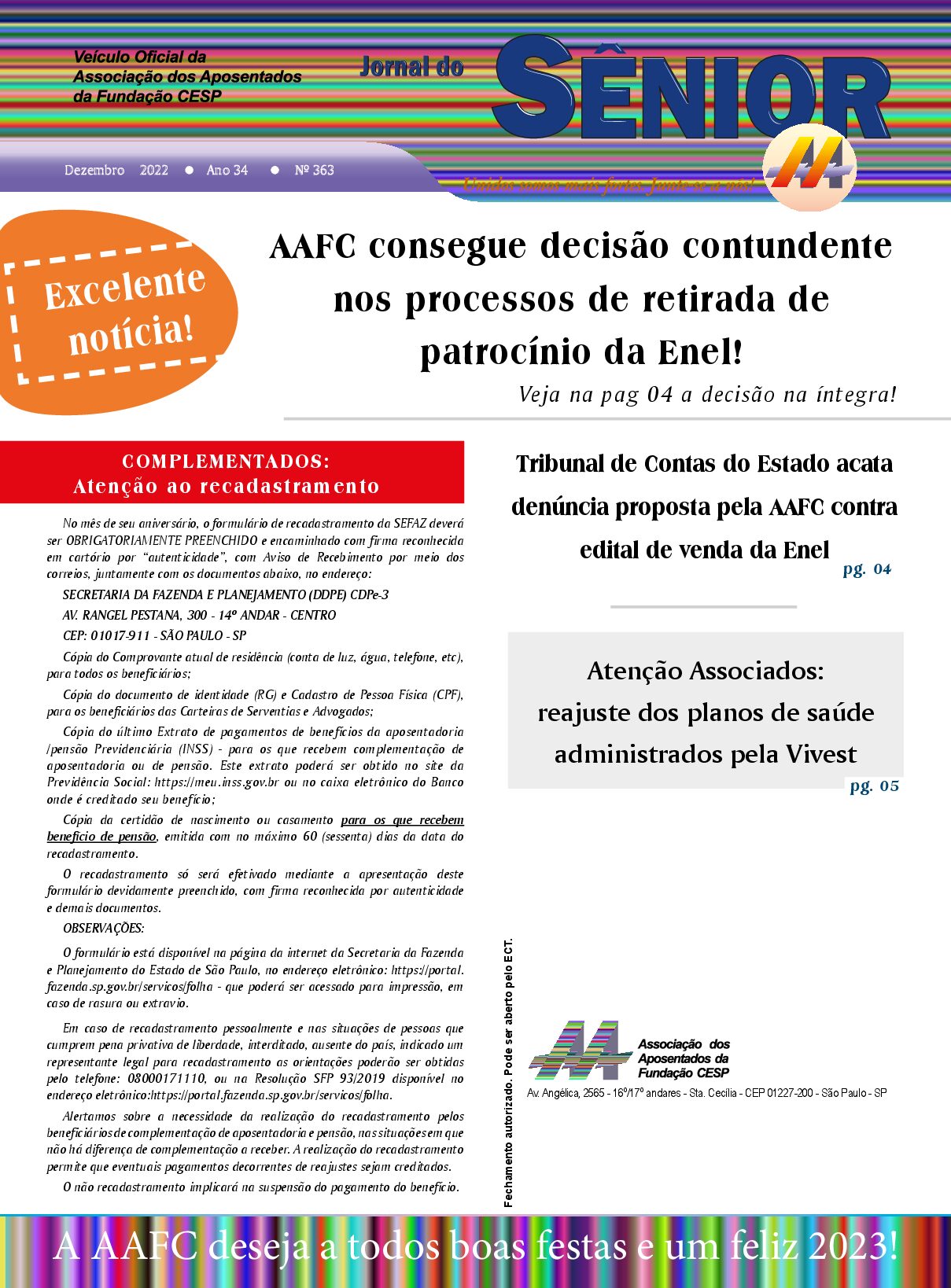 Órgão oficial da AAFC dezembro 22