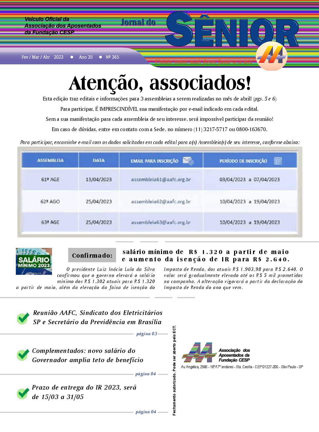 Órgão oficial da AAFC fev/mar/abr 2023