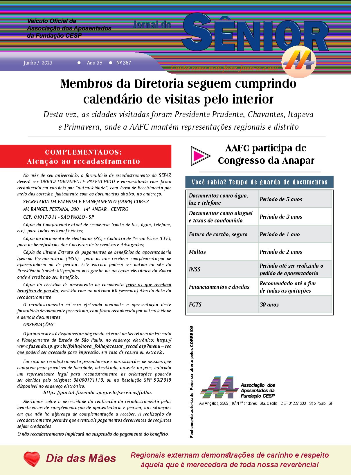 Órgão oficial da AAFC junho 2023