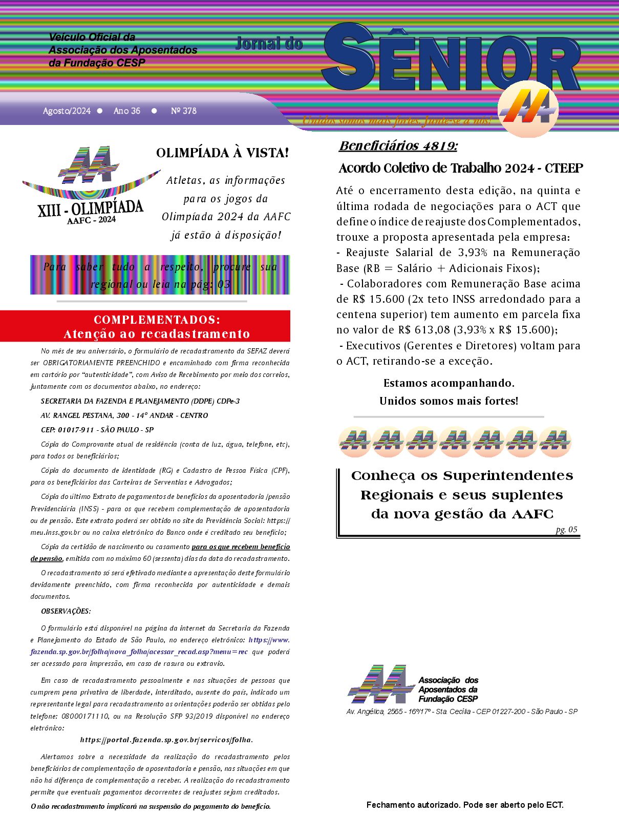 Órgão oficial da AAFC agosto/2024