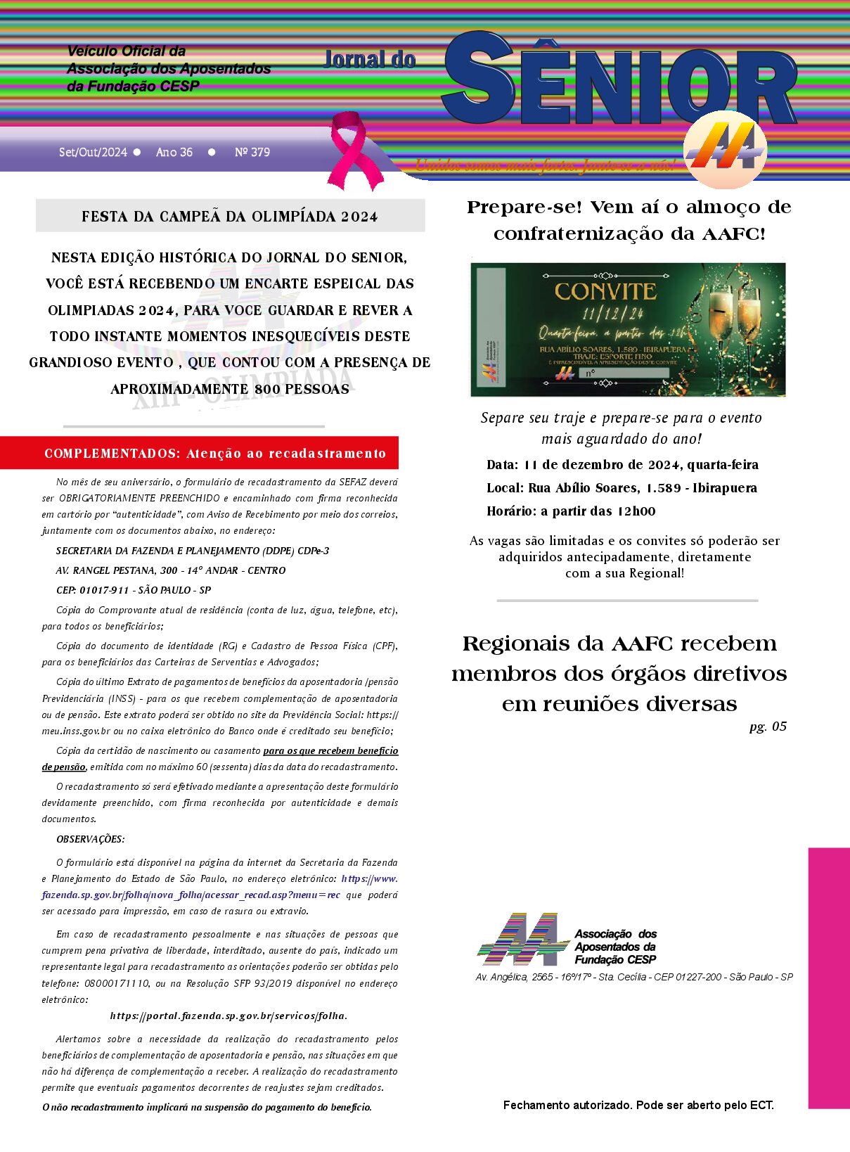 Órgão oficial da AAFC setembro/outubro 2024