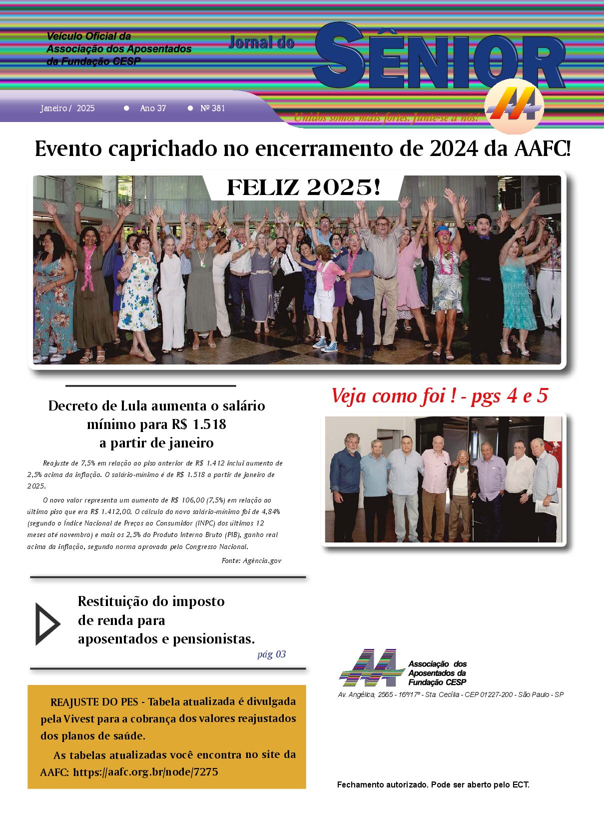 Órgão oficial da AAFC janeiro 2025