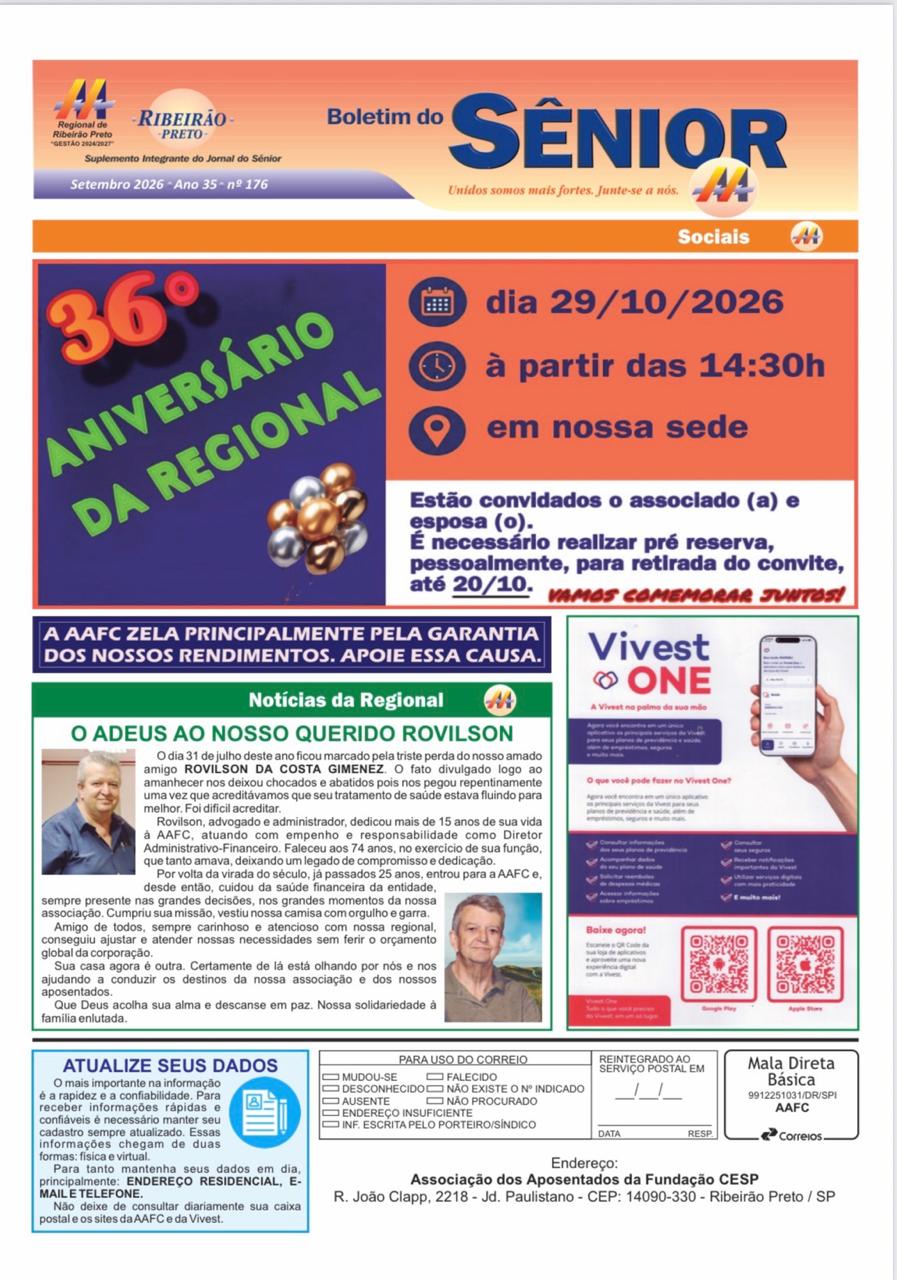 Boletim do Sênior de Ribeirão Preto – setembro 2026